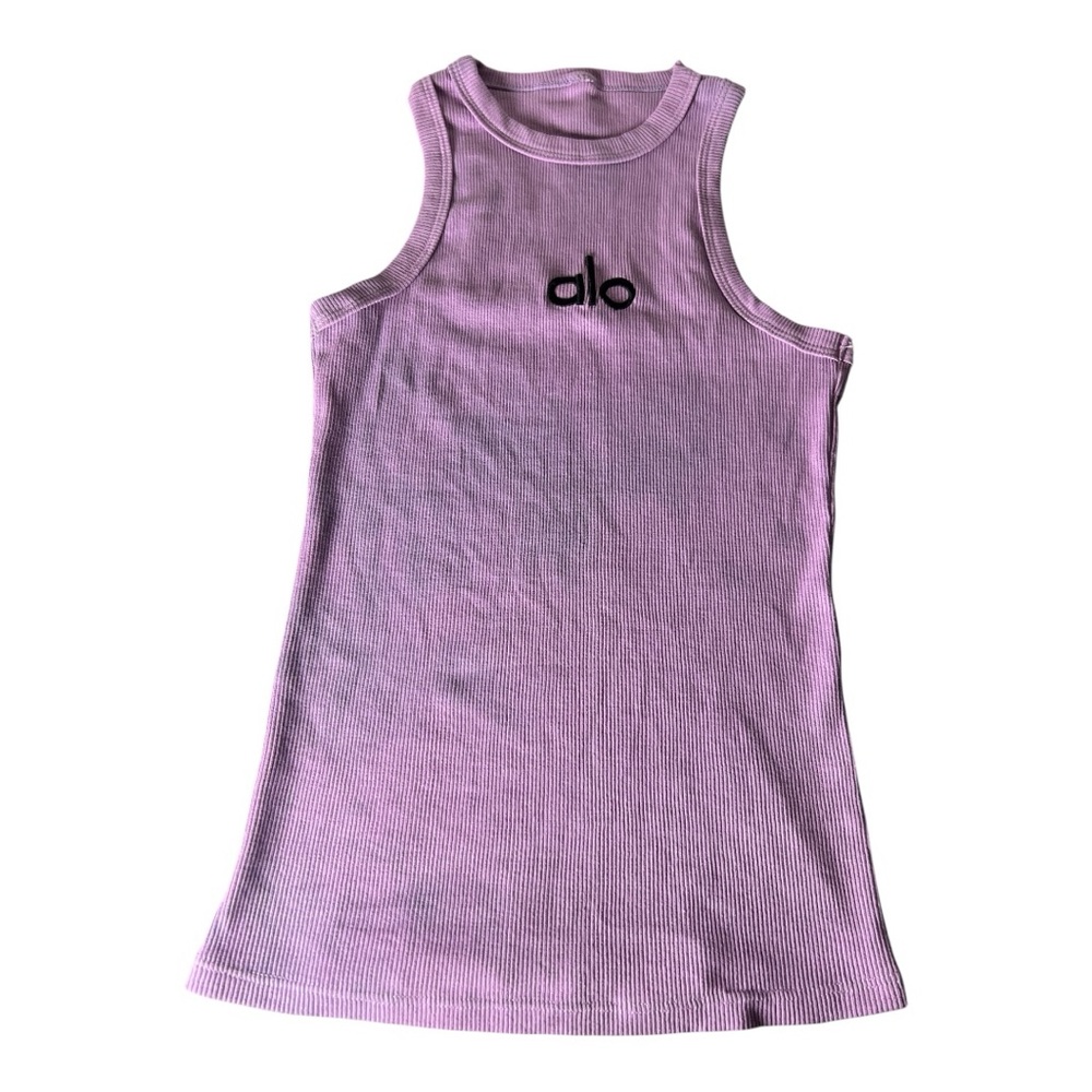 Alo Lavender Ribbed Tank Top